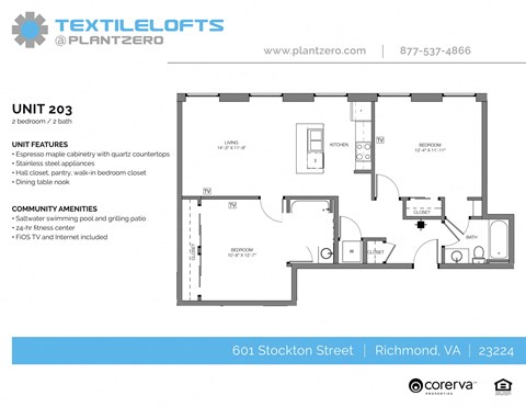 a floor plan of a bedroom apartment